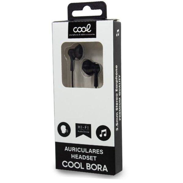 Fones estéreo de 3,5 mm com micro preto