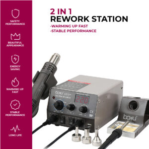 Estação de soldadura 500W (2 em 1) BAKU-601D+