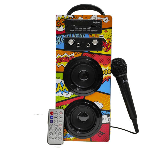Coluna "JOYBOX " KARAOKE BLUETOOTH COMIC