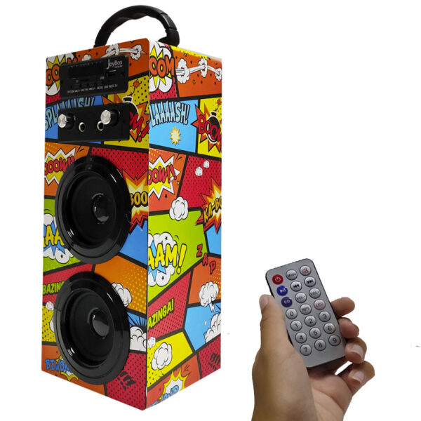 Coluna "JOYBOX " KARAOKE BLUETOOTH COMIC