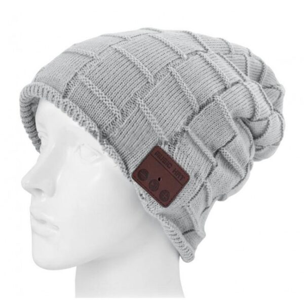 Gorro Music Hat Bluetooth Cinza