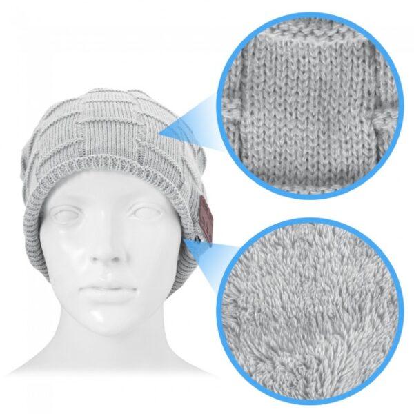 Gorro Music Hat Bluetooth Cinza