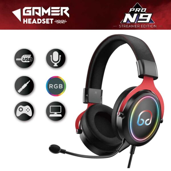 Auscultadores Gaming Biwond N9 Pro edição Streamer