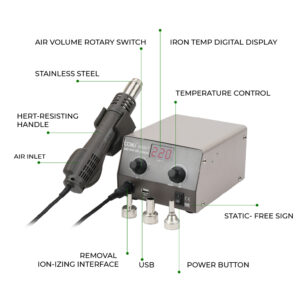 Estação de soldadura 400W BAKU-600D+
