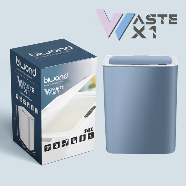 Caixote do lixo inteligente com sensor 14L BIWOND branco