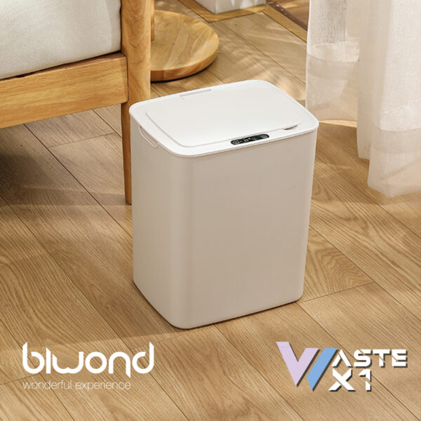 Caixote do lixo inteligente com sensor 14L BIWOND branco