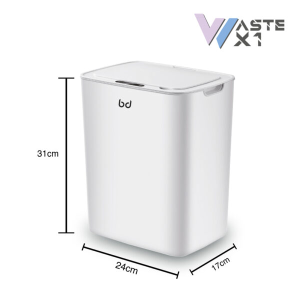Caixote do lixo inteligente com sensor 14L BIWOND branco