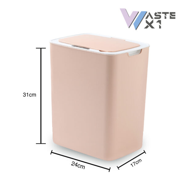 Caixote do lixo inteligente com sensor 14L BIWOND rosa